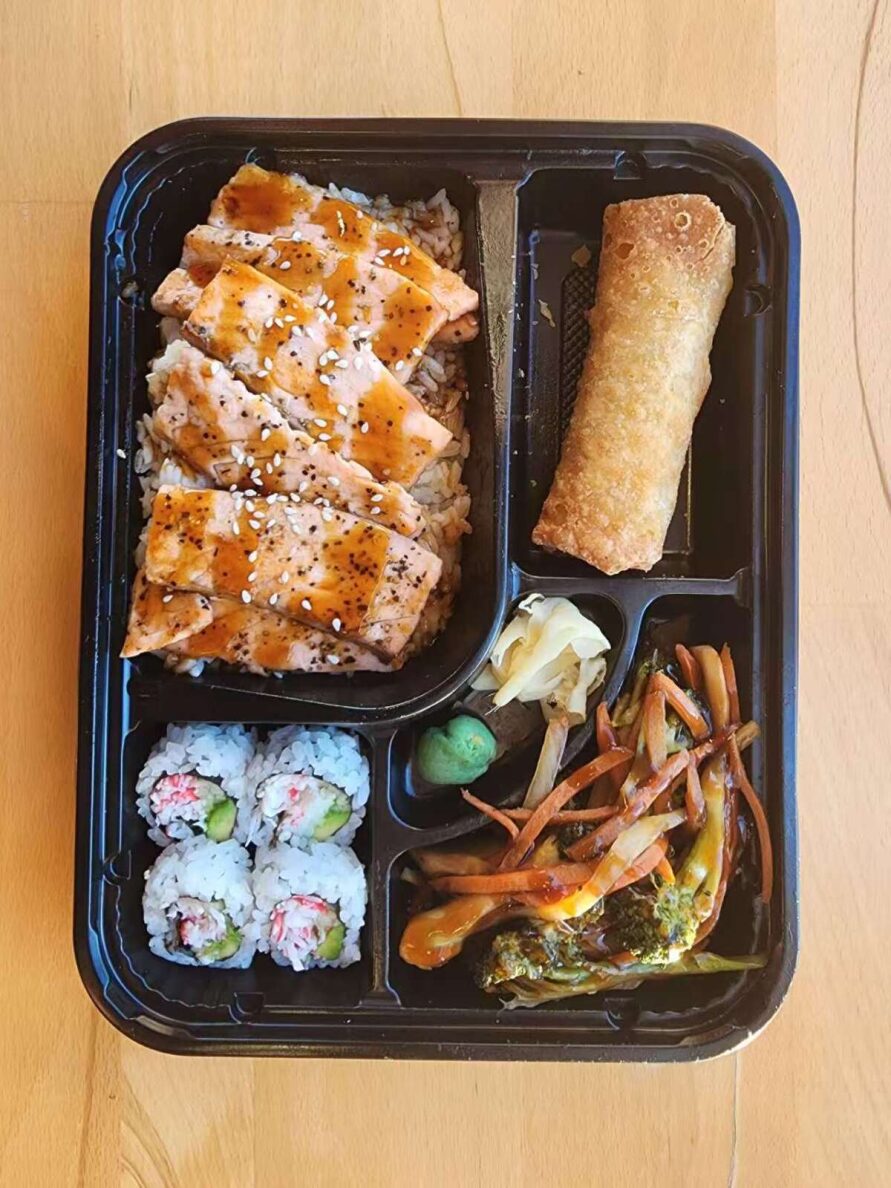 Salmon bento box